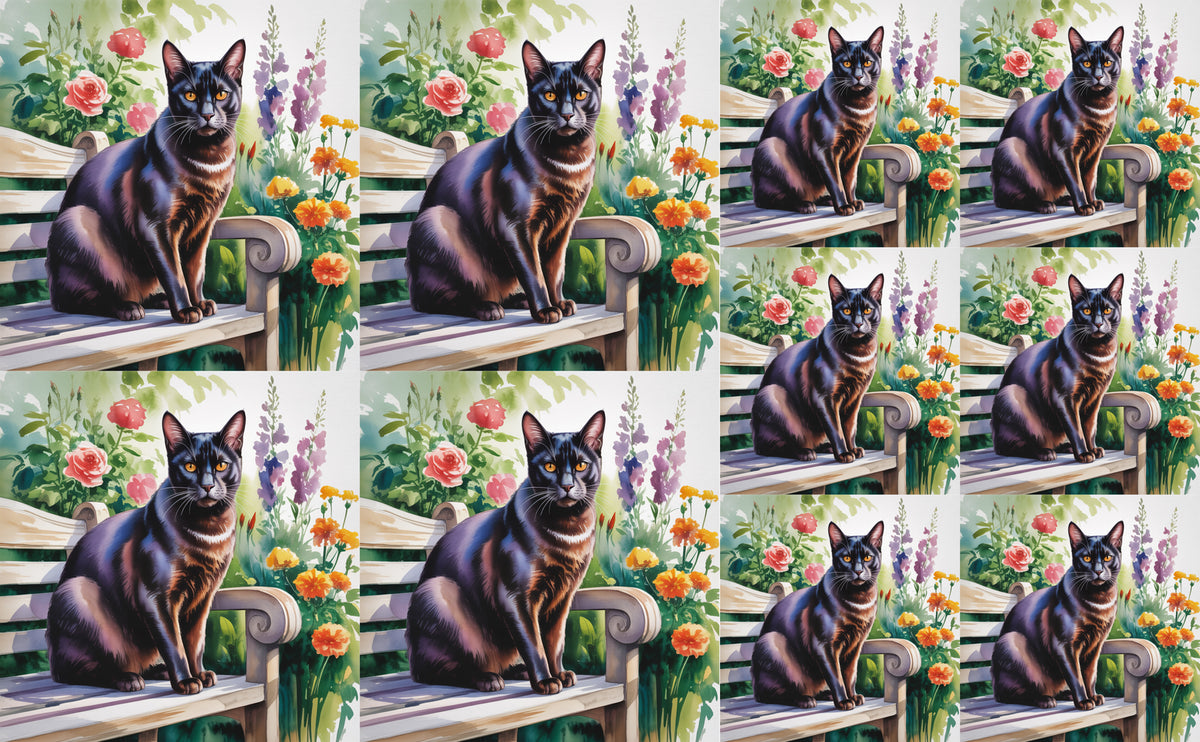 DecoCraft - Scenic Tiles Series - Watercolor Pets - Bombay