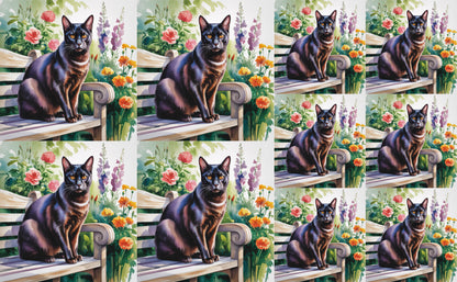 DecoCraft - Scenic Tiles Series - Watercolor Pets - Bombay