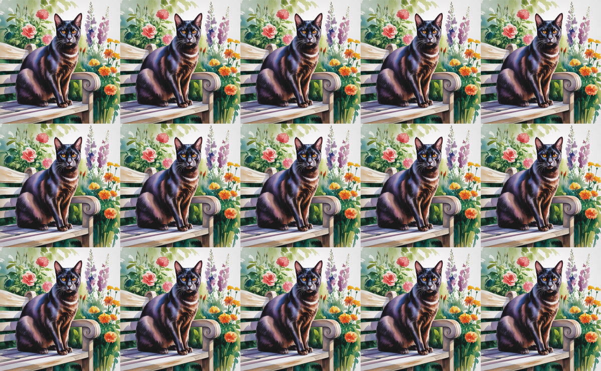 DecoCraft - Scenic Tiles Series - Watercolor Pets - Bombay