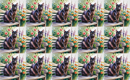 DecoCraft - Scenic Tiles Series - Watercolor Pets - Bombay