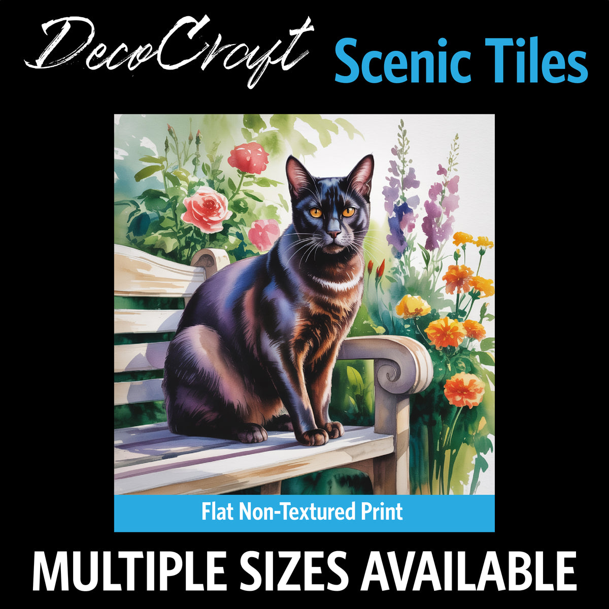 DecoCraft - Scenic Tiles Series - Watercolor Pets - Bombay