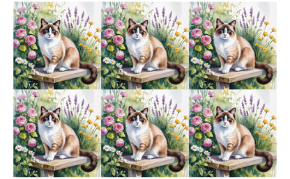 DecoCraft - Scenic Tiles Series - Watercolor Pets - Snowshoe