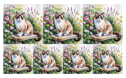 DecoCraft - Scenic Tiles Series - Watercolor Pets - Snowshoe