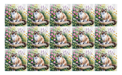 DecoCraft - Scenic Tiles Series - Watercolor Pets - Snowshoe