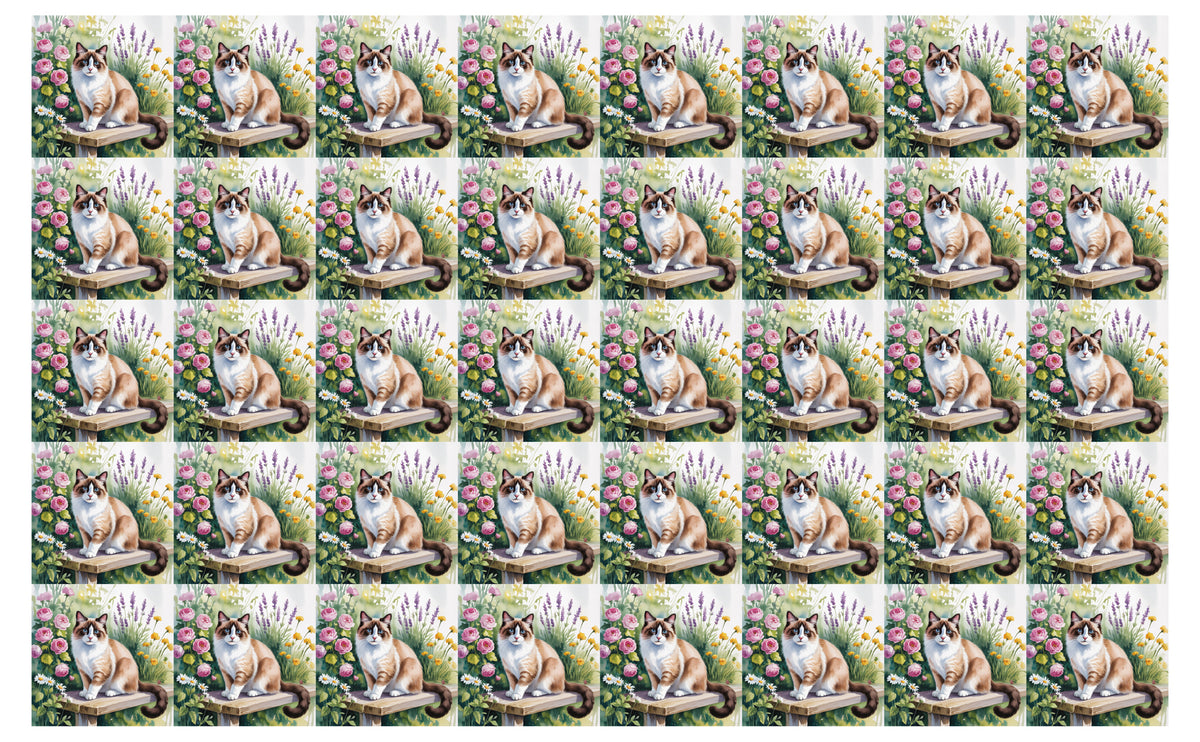 DecoCraft - Scenic Tiles Series - Watercolor Pets - Snowshoe