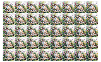 DecoCraft - Scenic Tiles Series - Watercolor Pets - Snowshoe