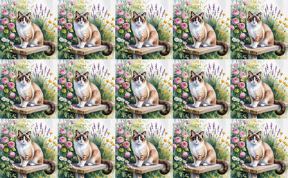 DecoCraft - Scenic Tiles Series - Watercolor Pets - Snowshoe