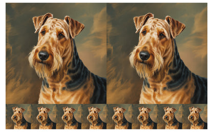 DecoCraft - Scenic Tiles Series - Oil Painting Pets - Airedale Terrier