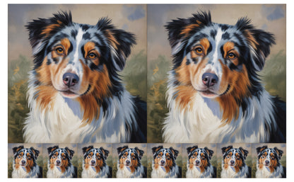 DecoCraft - Scenic Tiles Series - Oil Painting Pets - Australian Shepherd