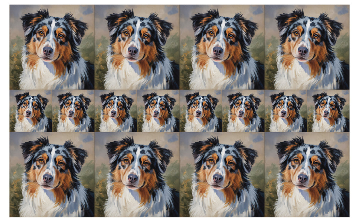 DecoCraft - Scenic Tiles Series - Oil Painting Pets - Australian Shepherd