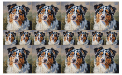 DecoCraft - Scenic Tiles Series - Oil Painting Pets - Australian Shepherd