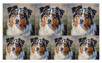 DecoCraft - Scenic Tiles Series - Oil Painting Pets - Australian Shepherd