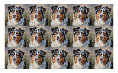 DecoCraft - Scenic Tiles Series - Oil Painting Pets - Australian Shepherd