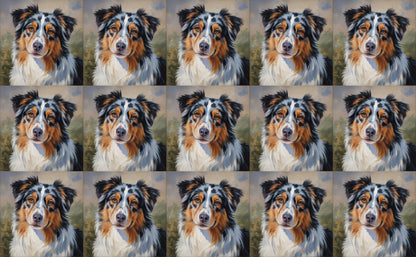 DecoCraft - Scenic Tiles Series - Oil Painting Pets - Australian Shepherd