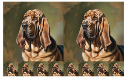 DecoCraft - Scenic Tiles Series - Oil Painting Pets - Bloodhound