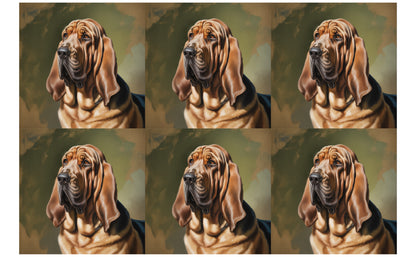DecoCraft - Scenic Tiles Series - Oil Painting Pets - Bloodhound