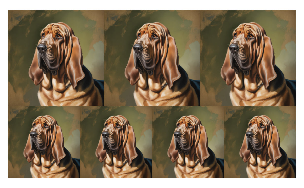 DecoCraft - Scenic Tiles Series - Oil Painting Pets - Bloodhound