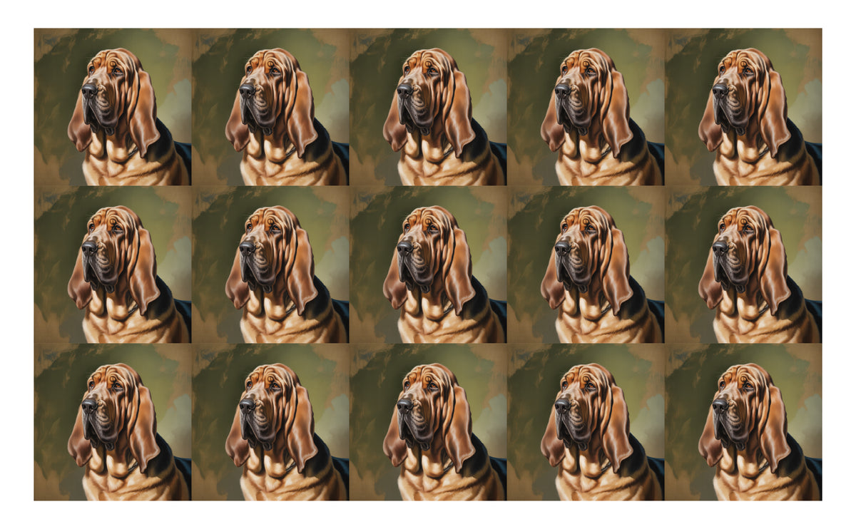 DecoCraft - Scenic Tiles Series - Oil Painting Pets - Bloodhound