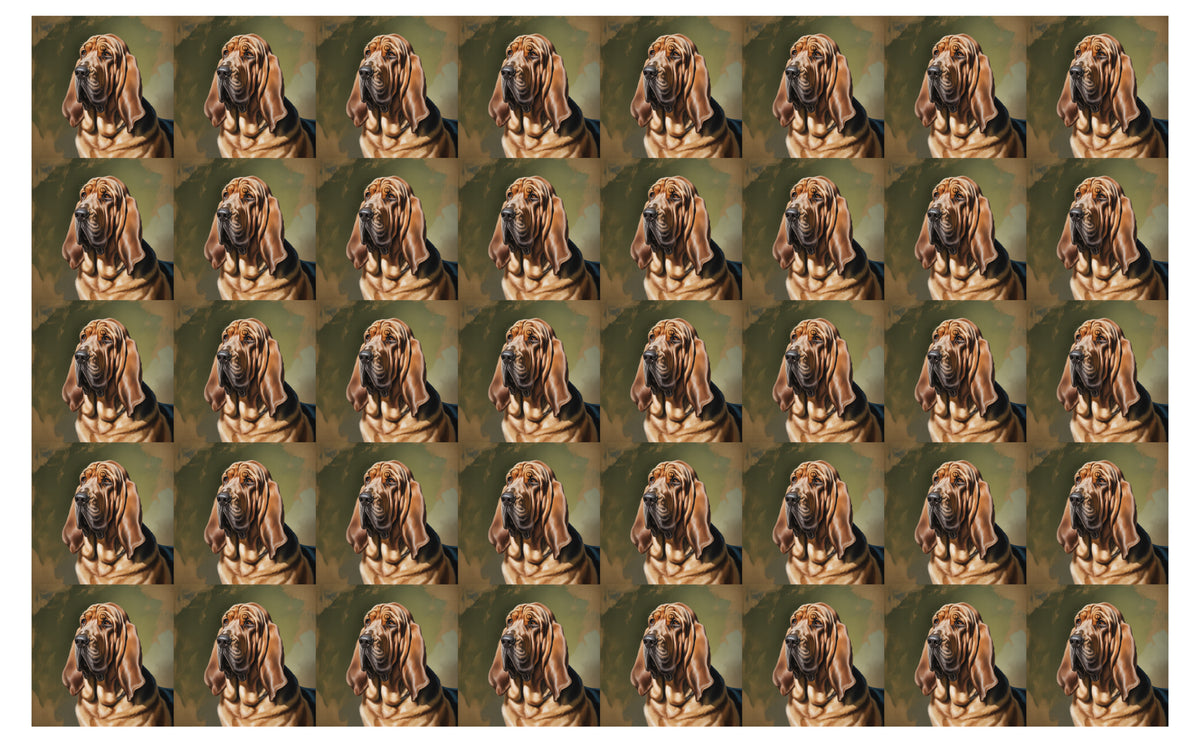 DecoCraft - Scenic Tiles Series - Oil Painting Pets - Bloodhound