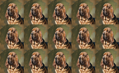 DecoCraft - Scenic Tiles Series - Oil Painting Pets - Bloodhound