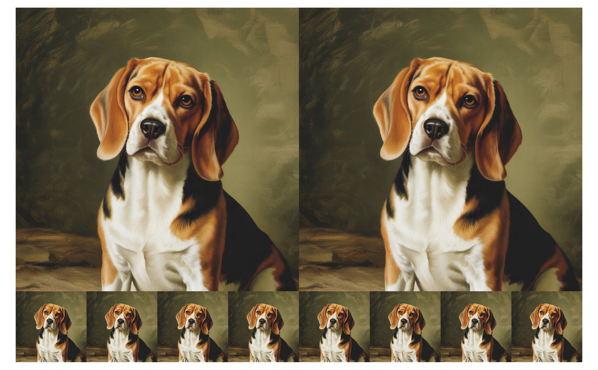 DecoCraft - Scenic Tiles Series - Oil Painting Pets - Beagle