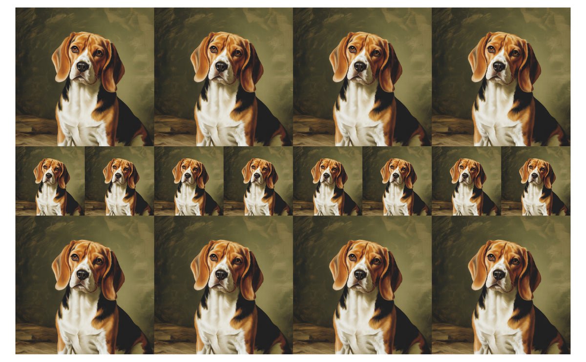DecoCraft - Scenic Tiles Series - Oil Painting Pets - Beagle