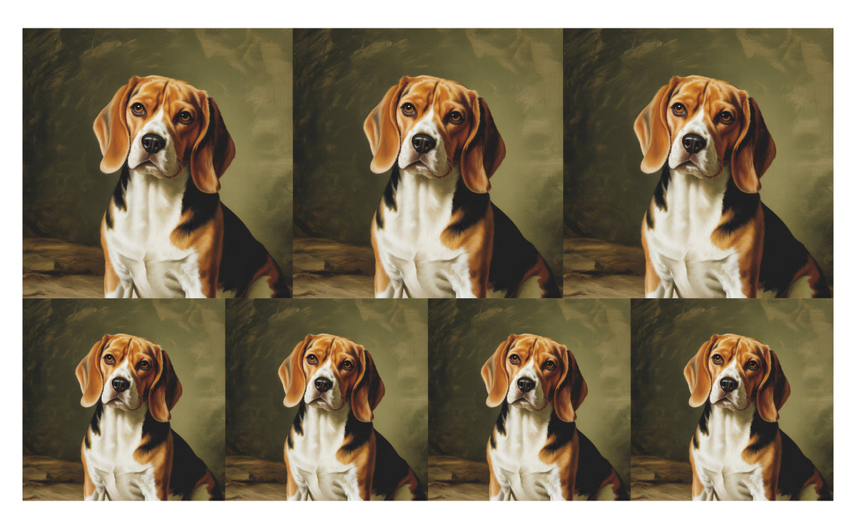 DecoCraft - Scenic Tiles Series - Oil Painting Pets - Beagle