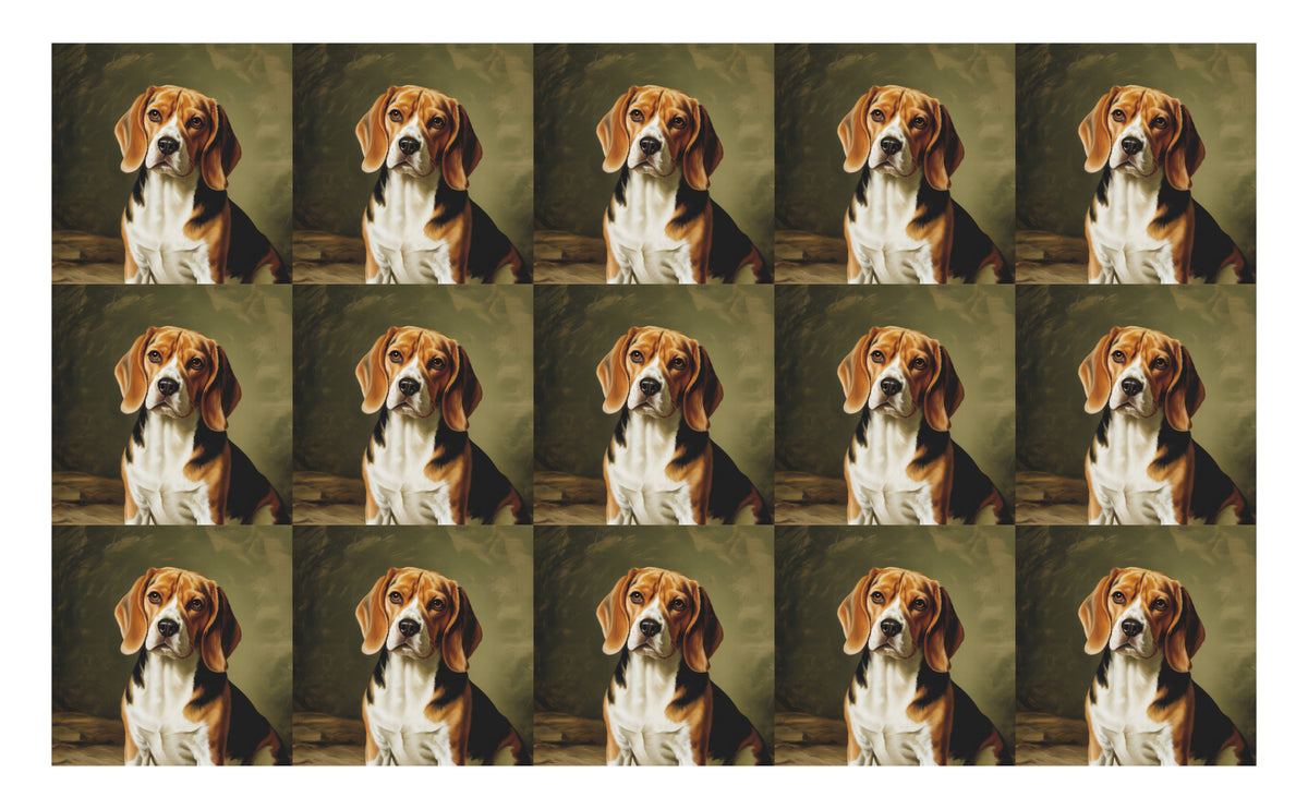 DecoCraft - Scenic Tiles Series - Oil Painting Pets - Beagle