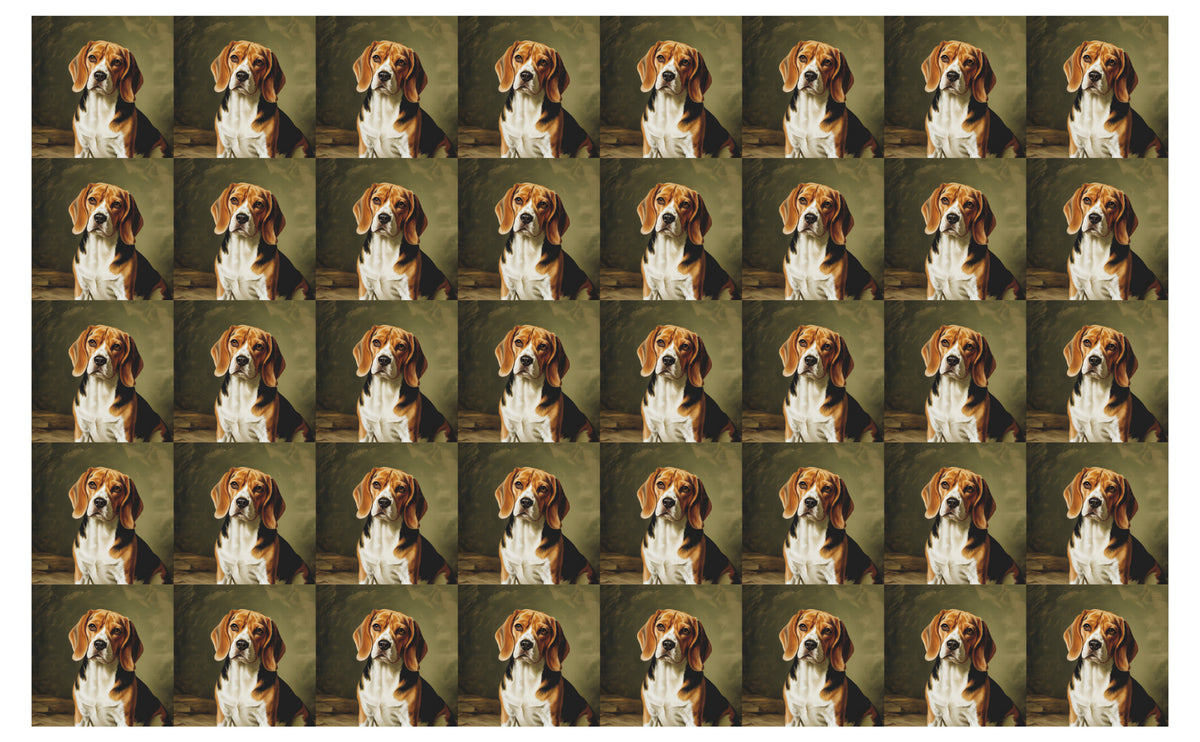 DecoCraft - Scenic Tiles Series - Oil Painting Pets - Beagle