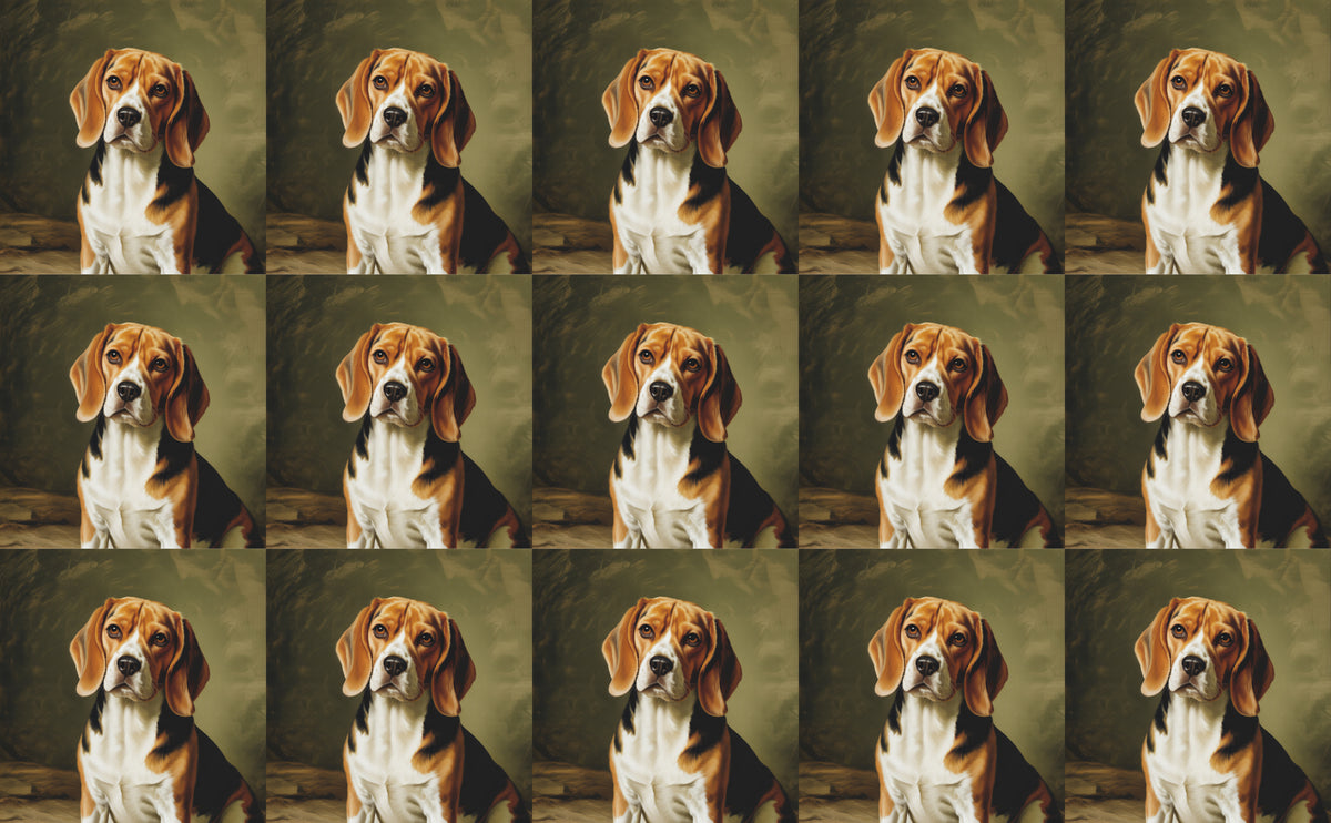 DecoCraft - Scenic Tiles Series - Oil Painting Pets - Beagle