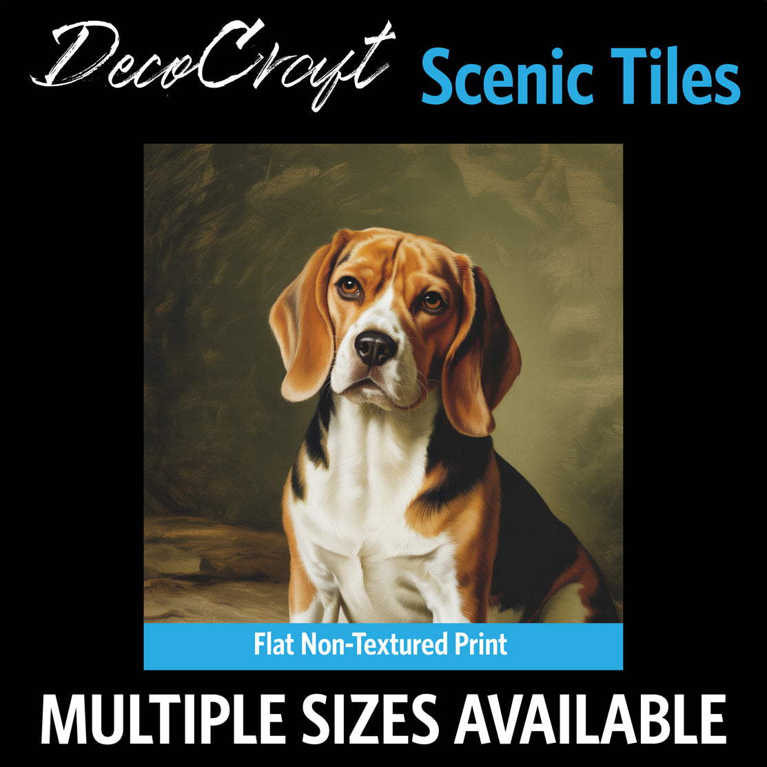 DecoCraft - Scenic Tiles Series - Oil Painting Pets - Beagle
