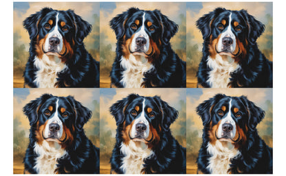 DecoCraft - Scenic Tiles Series - Oil Painting Pets - Bernese Mountain Dog