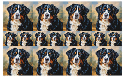 DecoCraft - Scenic Tiles Series - Oil Painting Pets - Bernese Mountain Dog