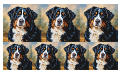 DecoCraft - Scenic Tiles Series - Oil Painting Pets - Bernese Mountain Dog