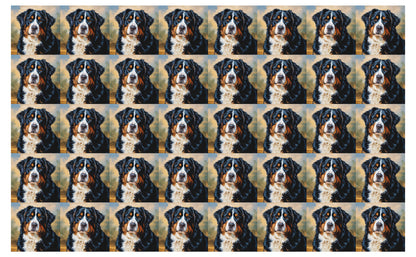DecoCraft - Scenic Tiles Series - Oil Painting Pets - Bernese Mountain Dog