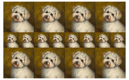 DecoCraft - Scenic Tiles Series - Oil Painting Pets - Bichon Friese