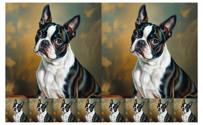 DecoCraft - Scenic Tiles Series - Oil Painting Pets - Boston Terrier