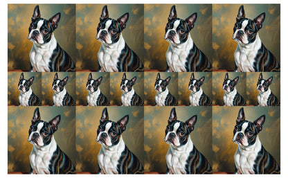DecoCraft - Scenic Tiles Series - Oil Painting Pets - Boston Terrier