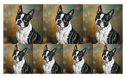 DecoCraft - Scenic Tiles Series - Oil Painting Pets - Boston Terrier
