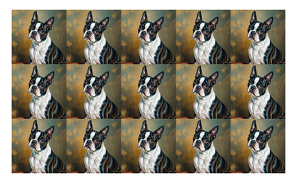 DecoCraft - Scenic Tiles Series - Oil Painting Pets - Boston Terrier