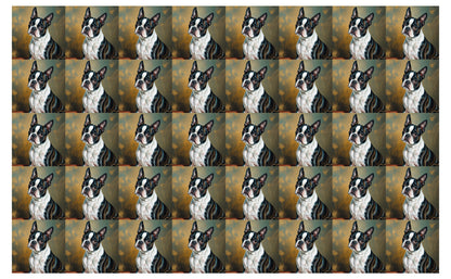 DecoCraft - Scenic Tiles Series - Oil Painting Pets - Boston Terrier