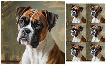 DecoCraft - Scenic Tiles Series - Oil Painting Pets - Boxer