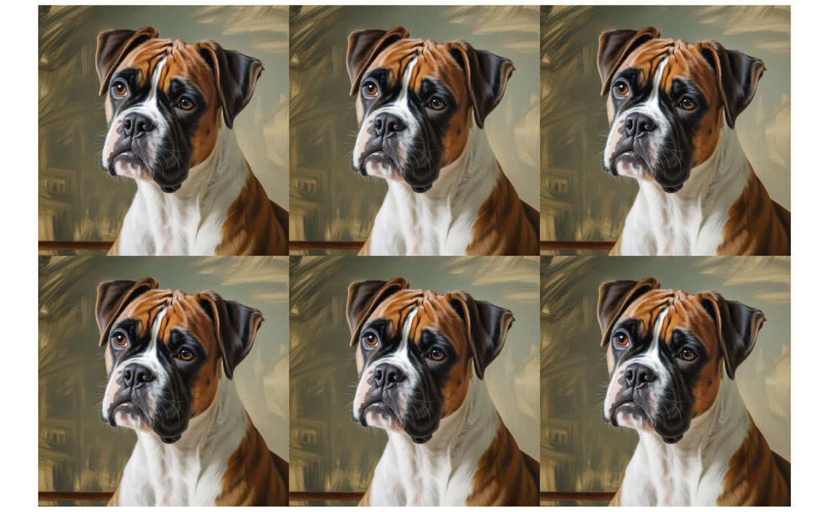 DecoCraft - Scenic Tiles Series - Oil Painting Pets - Boxer