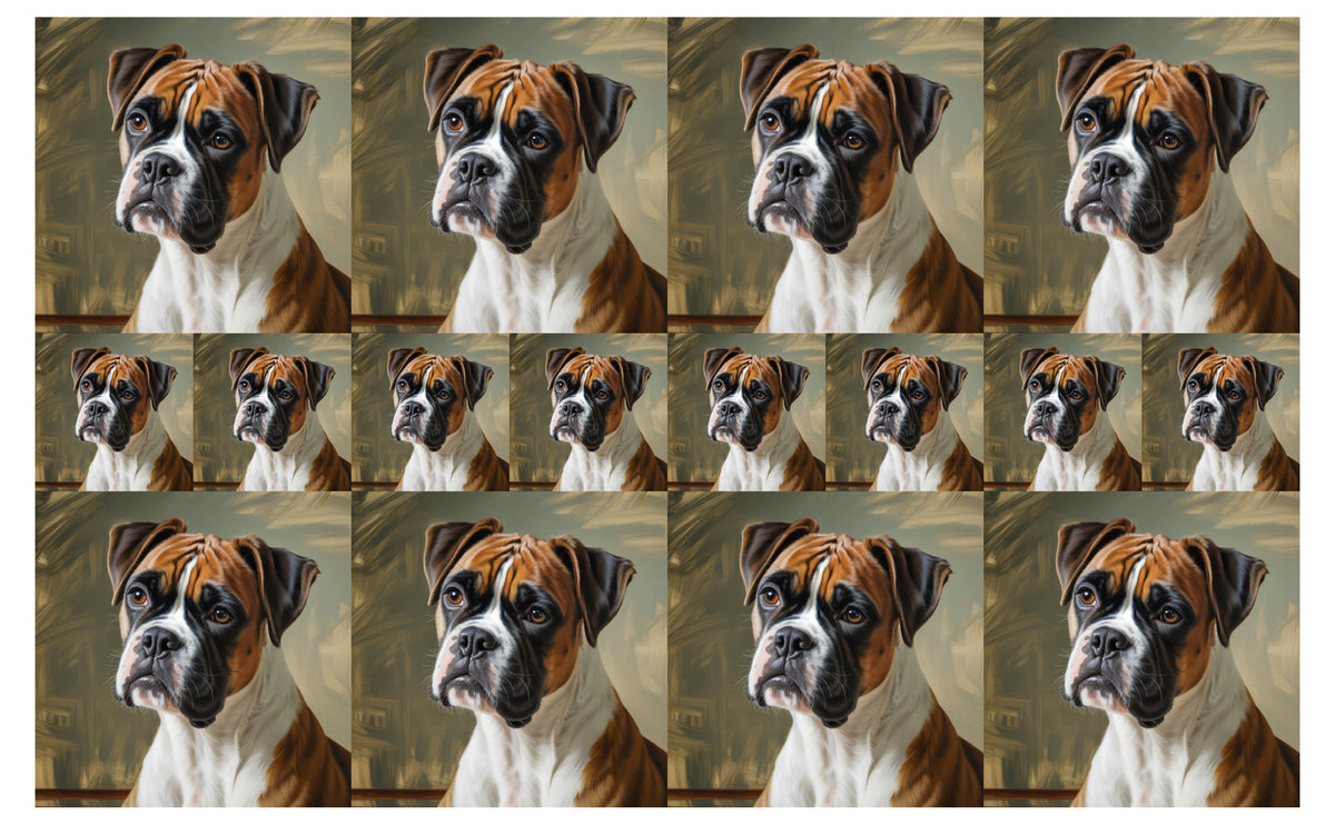 DecoCraft - Scenic Tiles Series - Oil Painting Pets - Boxer