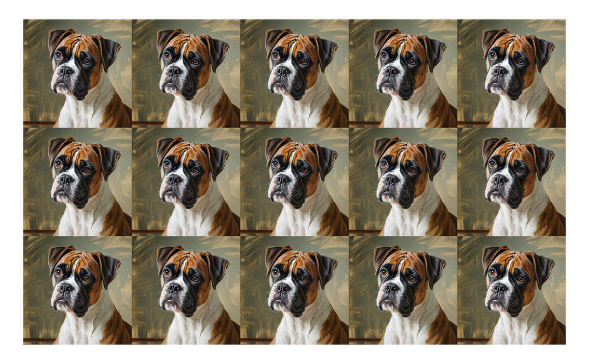 DecoCraft - Scenic Tiles Series - Oil Painting Pets - Boxer