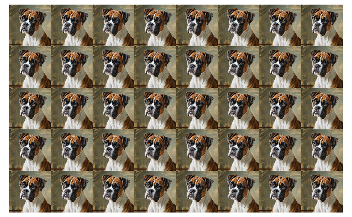 DecoCraft - Scenic Tiles Series - Oil Painting Pets - Boxer
