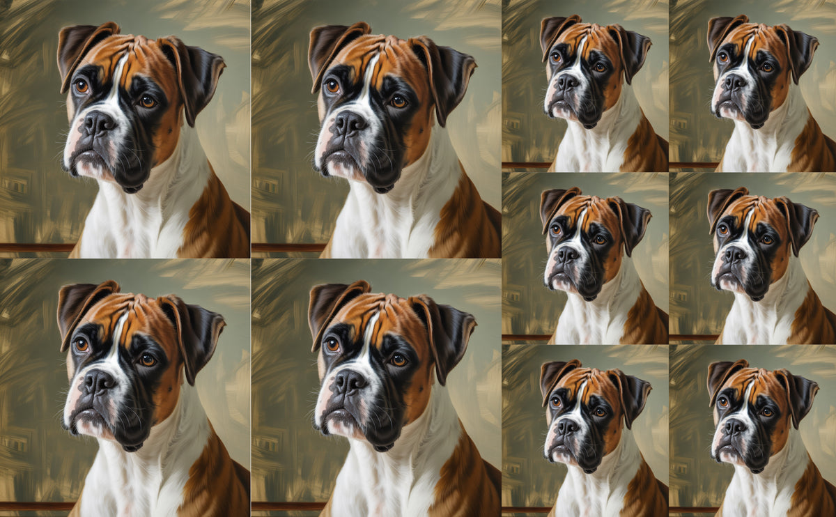 DecoCraft - Scenic Tiles Series - Oil Painting Pets - Boxer