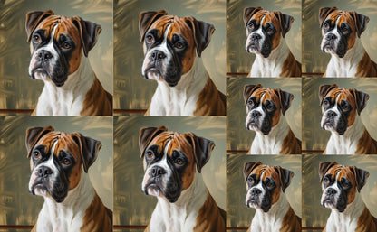 DecoCraft - Scenic Tiles Series - Oil Painting Pets - Boxer