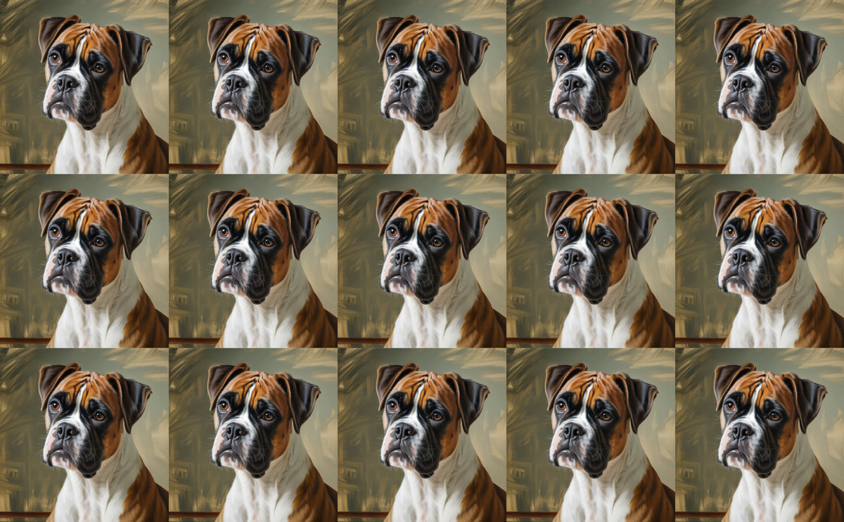DecoCraft - Scenic Tiles Series - Oil Painting Pets - Boxer