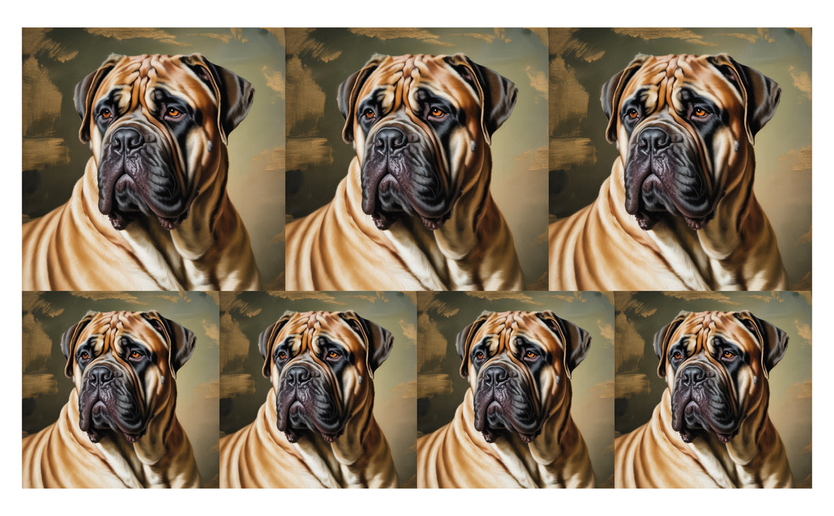 DecoCraft - Scenic Tiles Series - Oil Painting Pets - Bull Mastiff